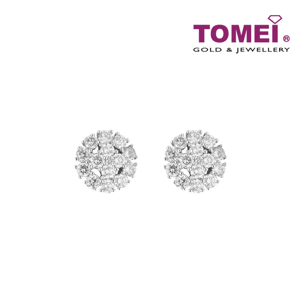 TOMEI Earrings, Diamond White Gold 750 (E1422)