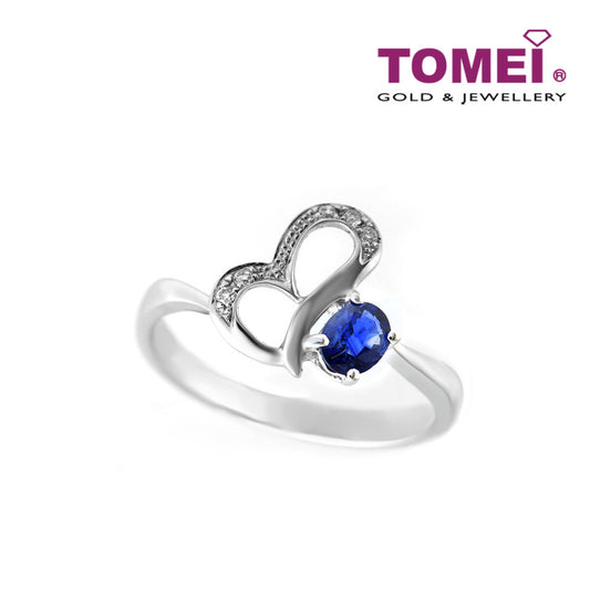 TOMEI Peace And Love Ring, Sapphire White Gold 750 (R0644)