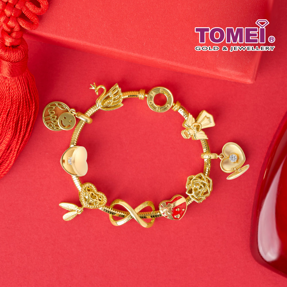 TOMEI Rose Charm, Yellow Gold 916 (TM-YG0902P-1C)