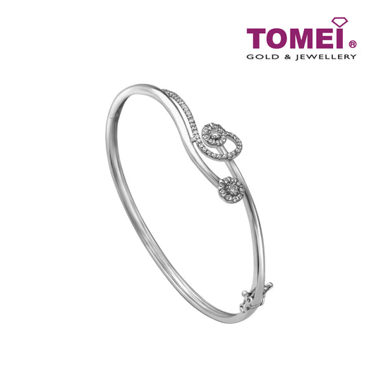 Minimalist Bangle | Tomei White Gold 585 (14K) (B0662)
