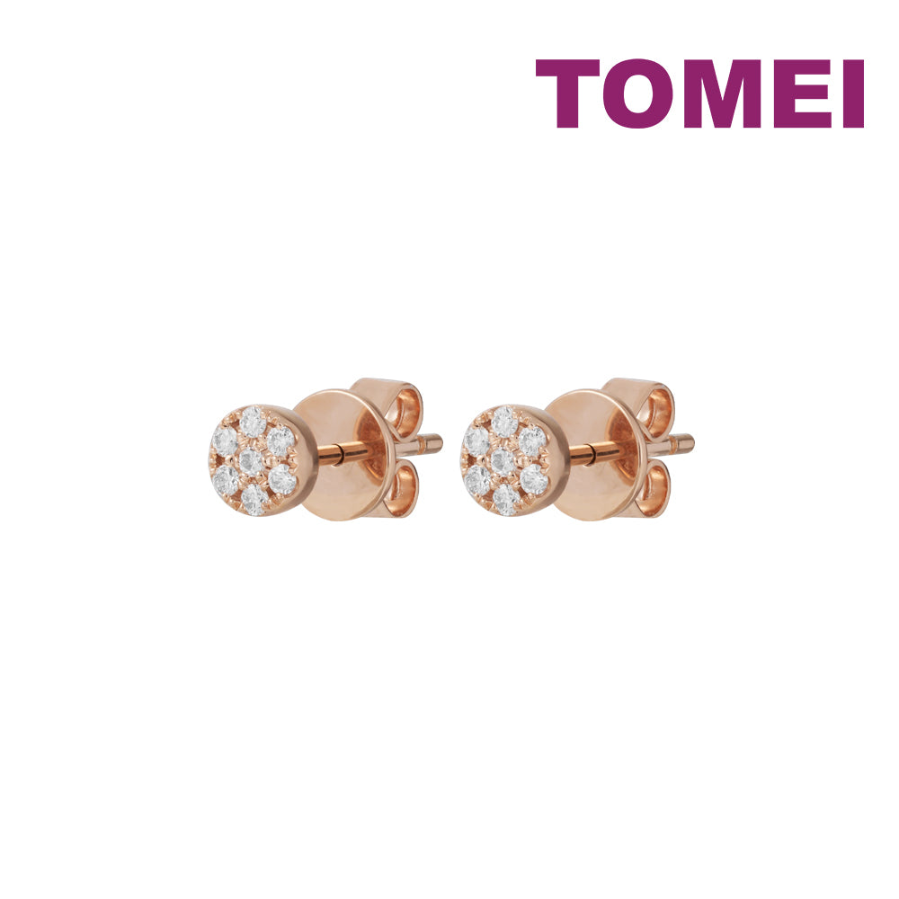 TOMEI Charlie Earrings, Rose Gold 750