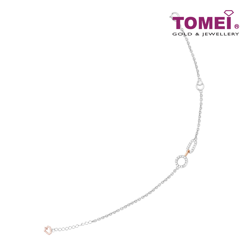 TOMEI Love Is Beautiful Collection Diamond Bracelet, White? Gold 585