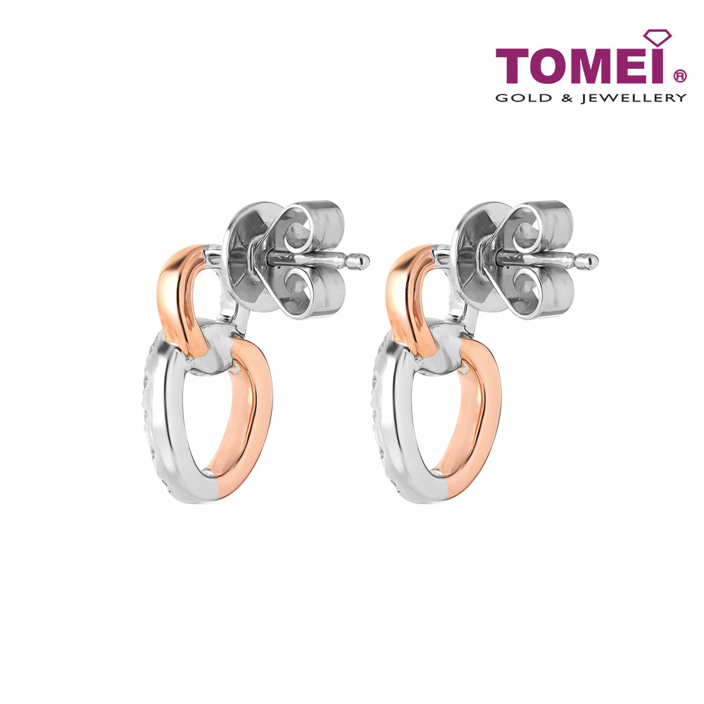 TOMEI Love Is Beautiful Collection Diamond Earrings, White? Gold 585