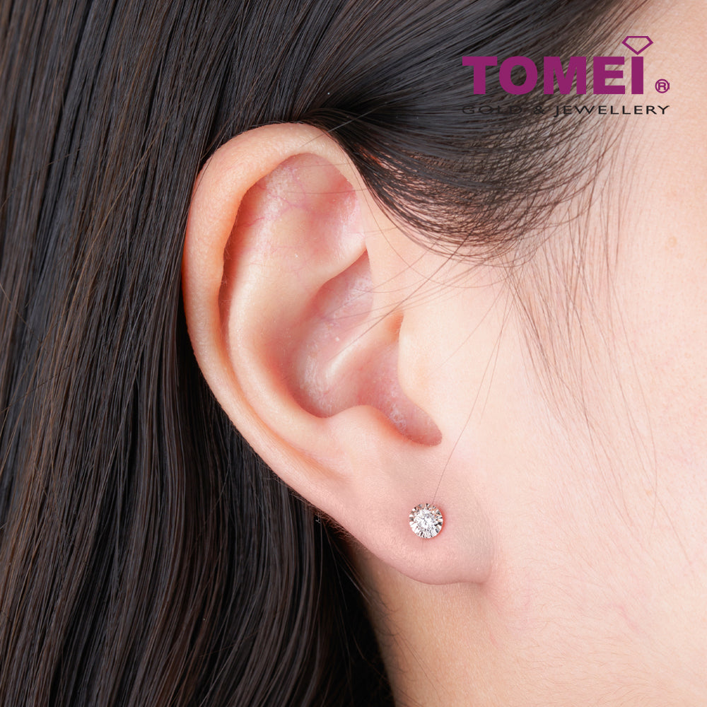 TOMEI Insignia Series, Diamond Earrings, White Gold 585