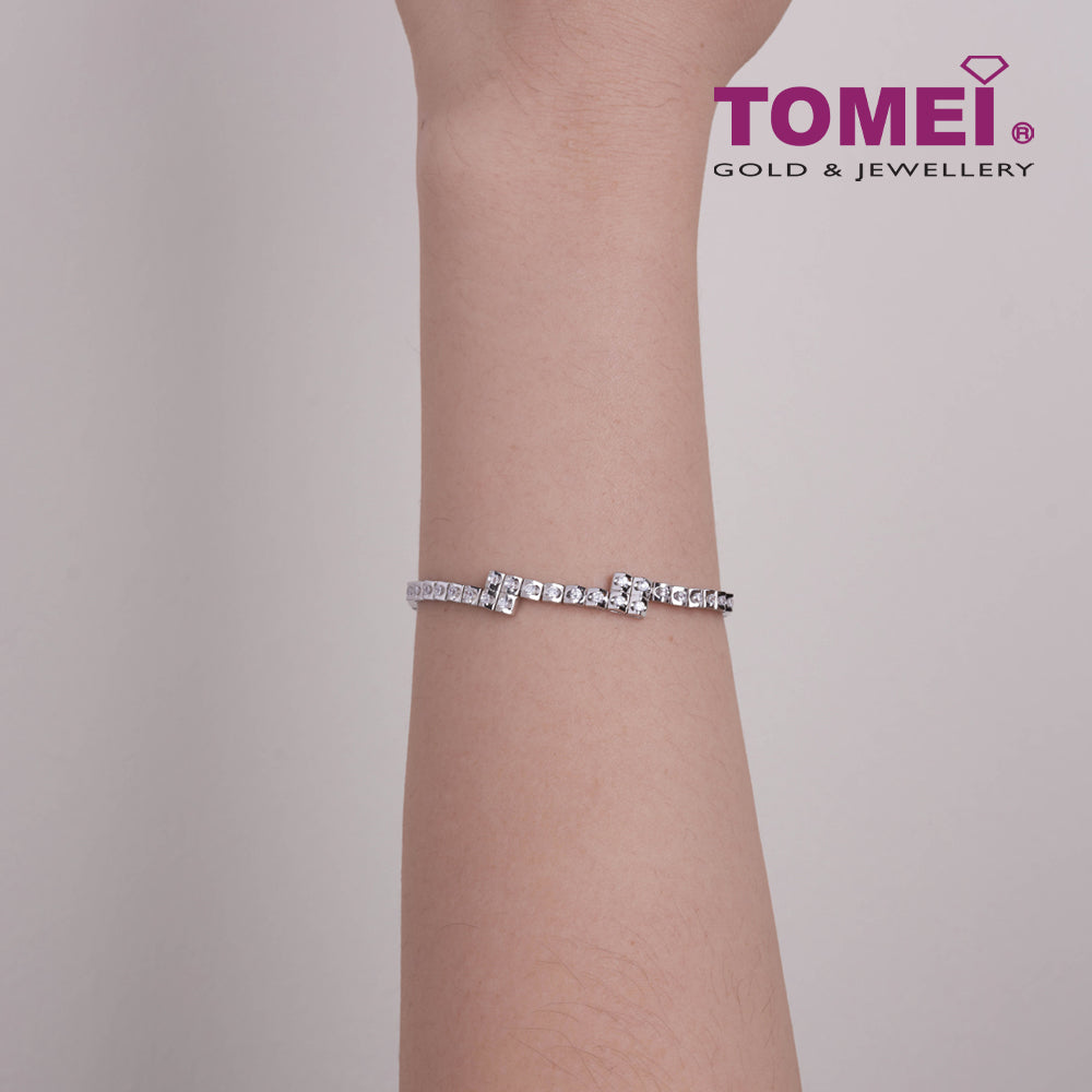 TOMEI Tower Collection, Diamond Bracelet White Gold 375