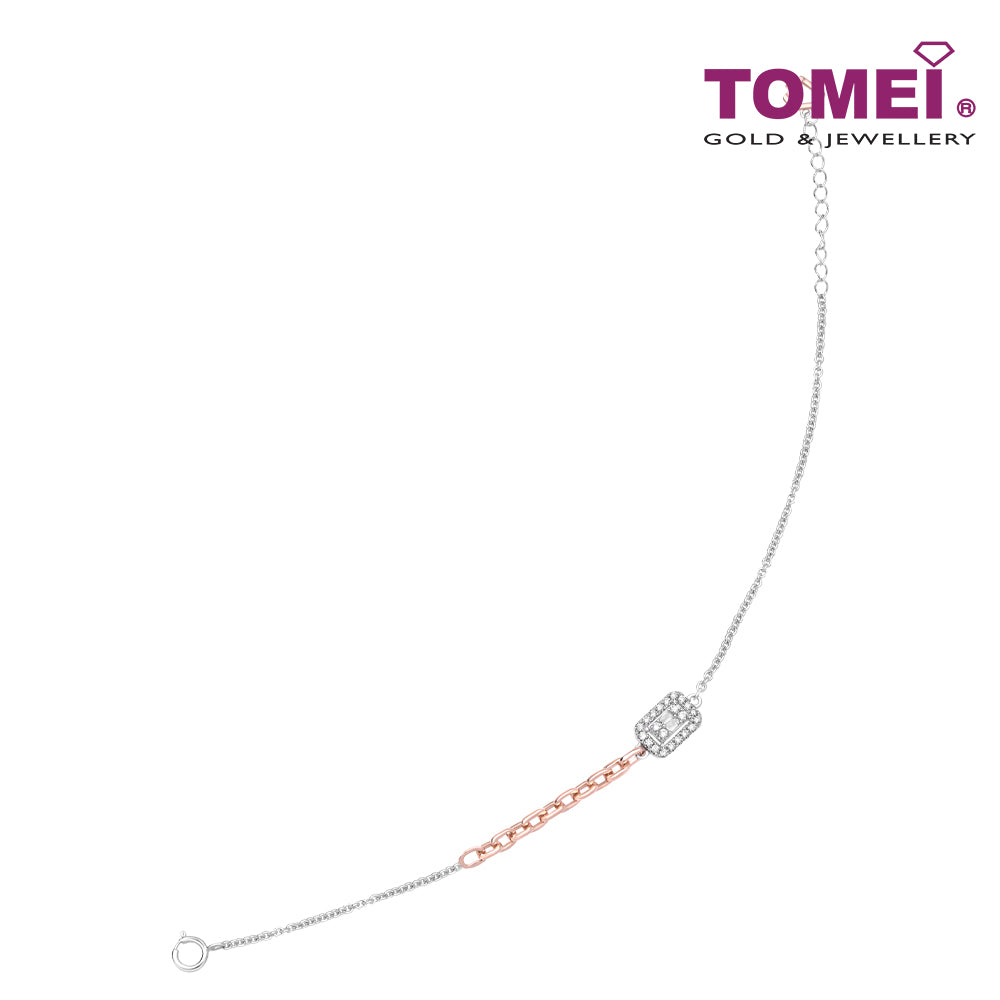 TOMEI Love Is Beautiful Collection Diamond Bracelet, White? Gold 585
