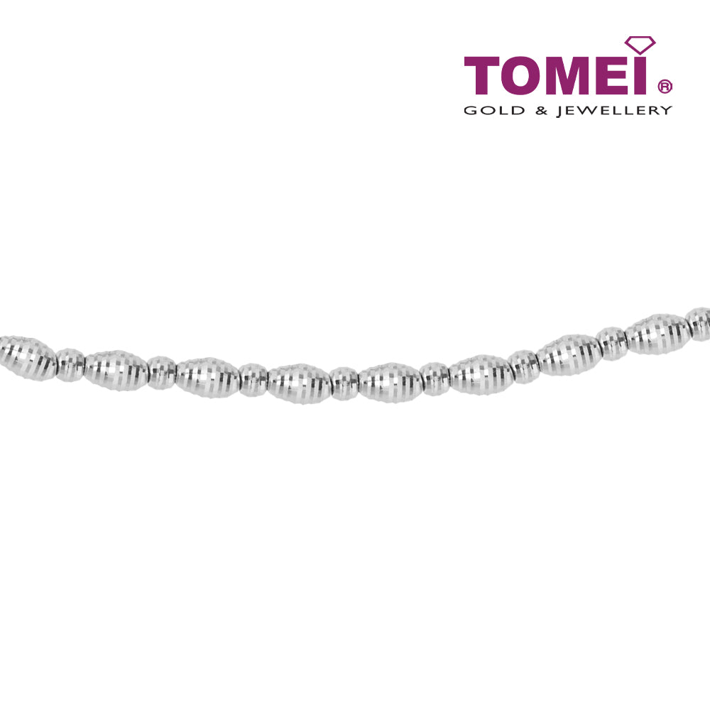 TOMEI Italia Beads Bracelet, White Gold 585