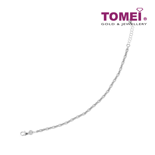 TOMEI Italia Beads Bracelet, White Gold 585