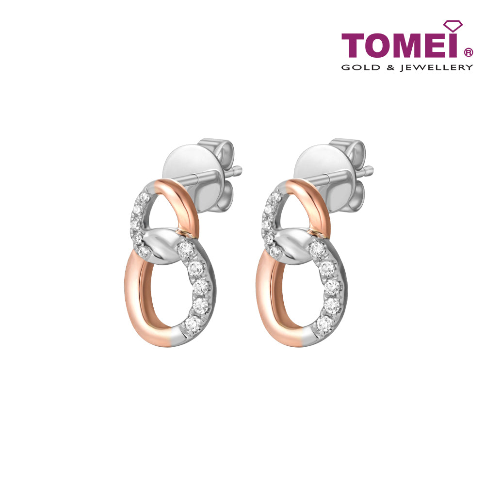 TOMEI Love Is Beautiful Collection Diamond Earrings, White? Gold 585