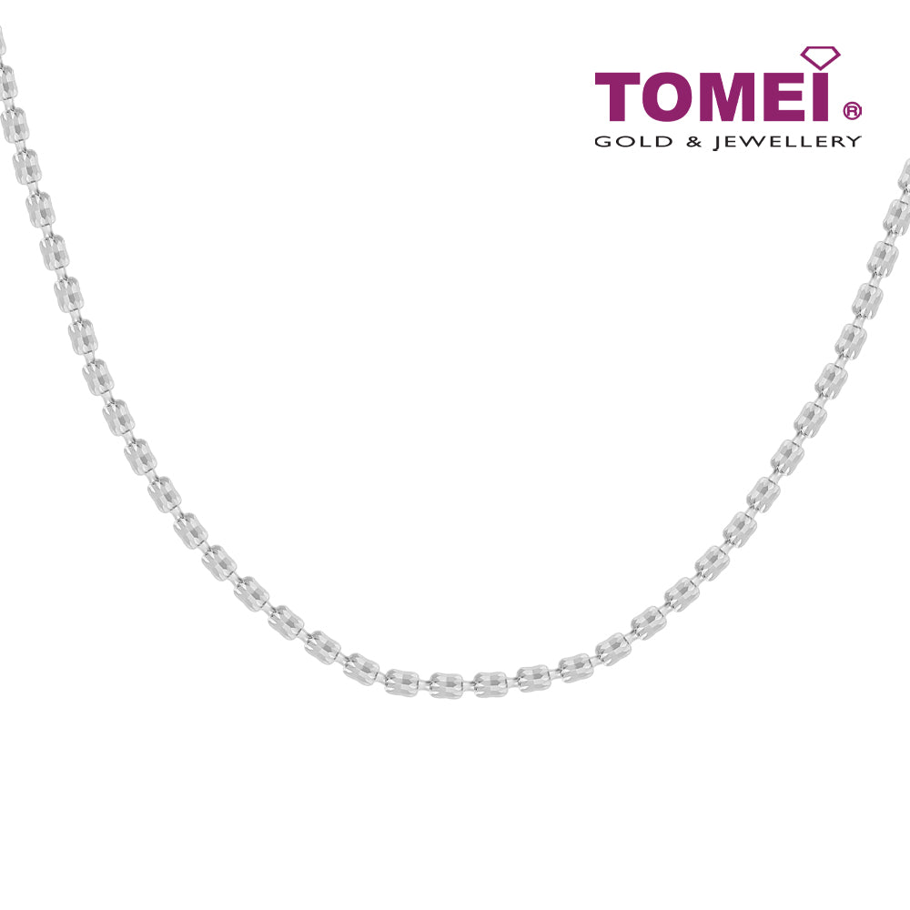 TOMEI Italia 50cm Long Necklace, Unisex White Gold 585