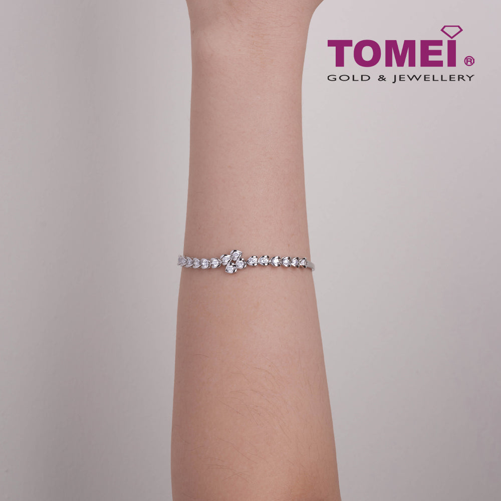 TOMEI 心心相印 Heart to Heart Diamond Bracelet White Gold 750