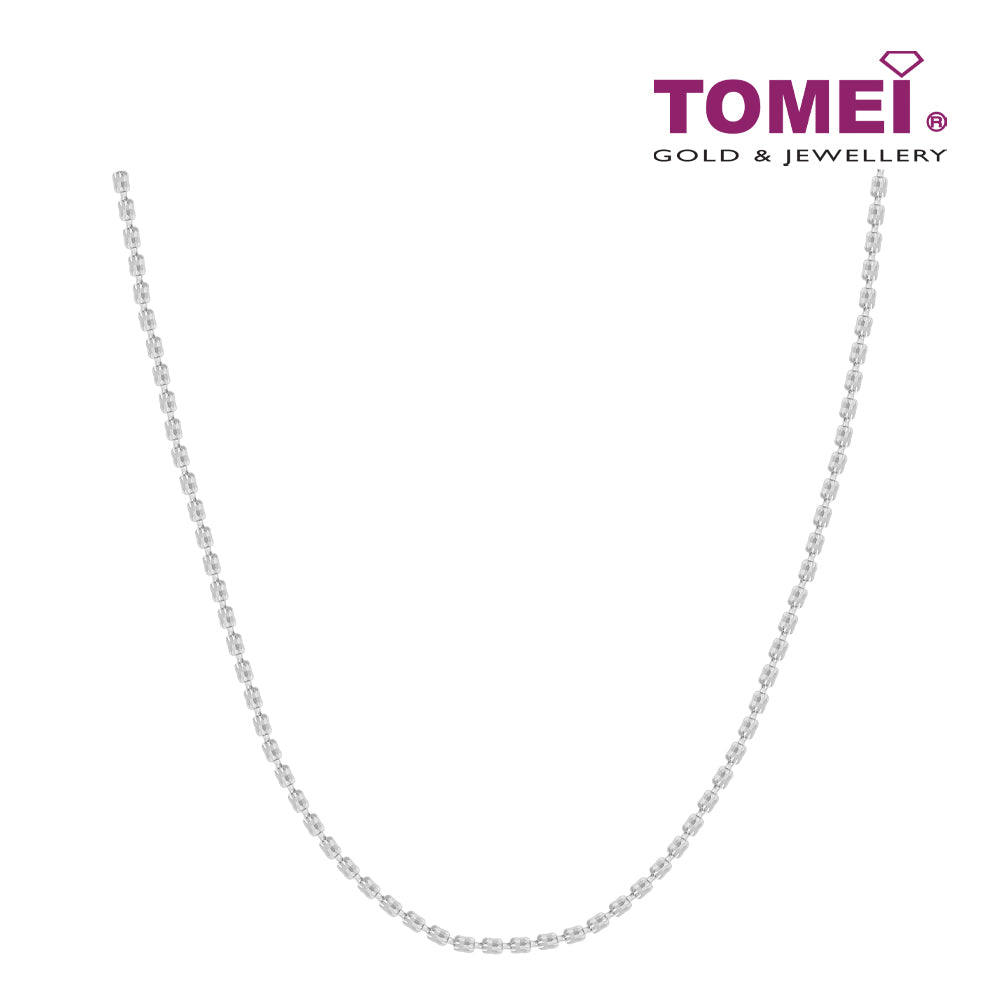 TOMEI Italia 50cm Long Necklace, Unisex White Gold 585