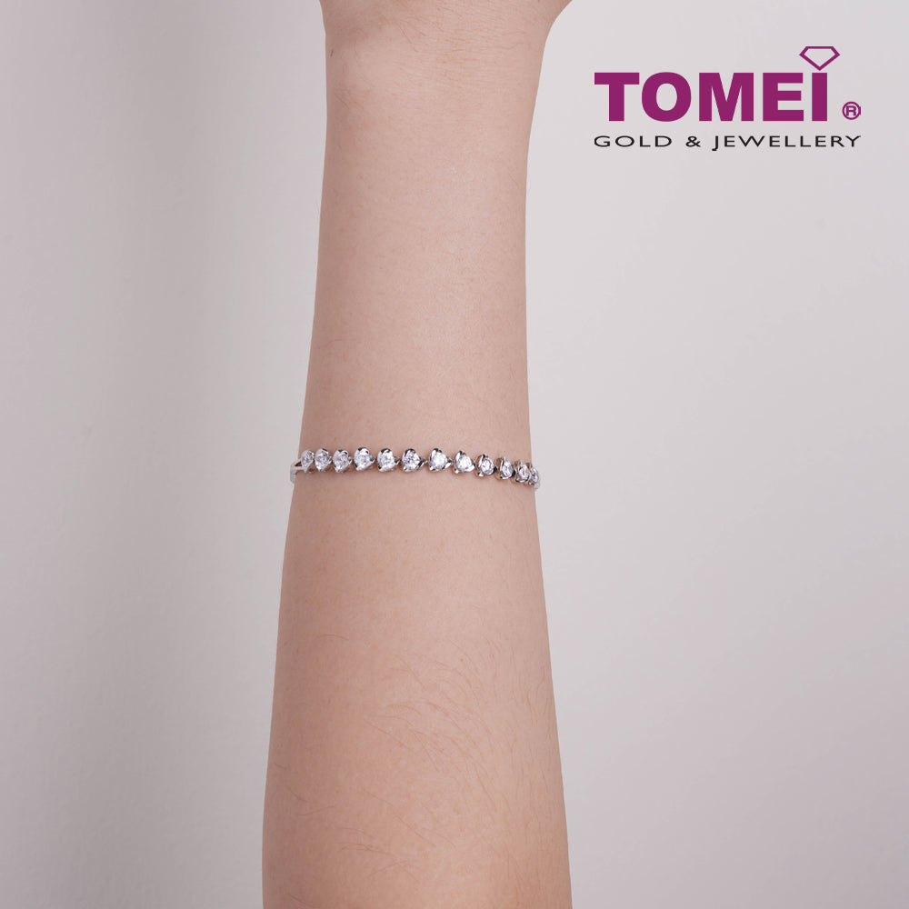 TOMEI 心心相印 Heart to Heart Diamond Bracelet White Gold 750