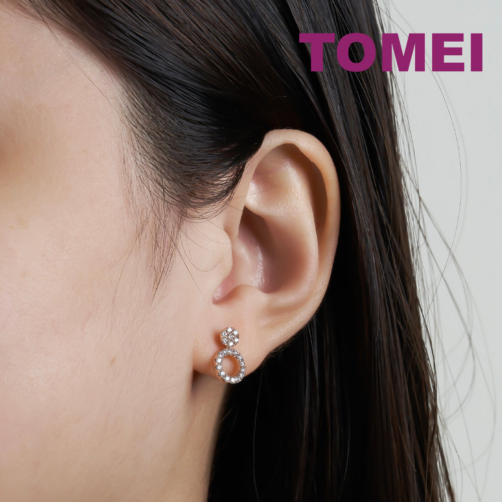 TOMEI Charlie Earrings, Rose Gold 750