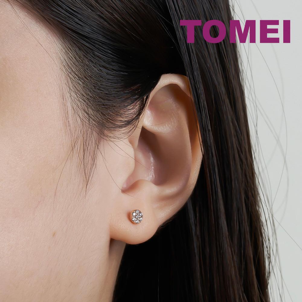 TOMEI Charlie Earrings, Rose Gold 750
