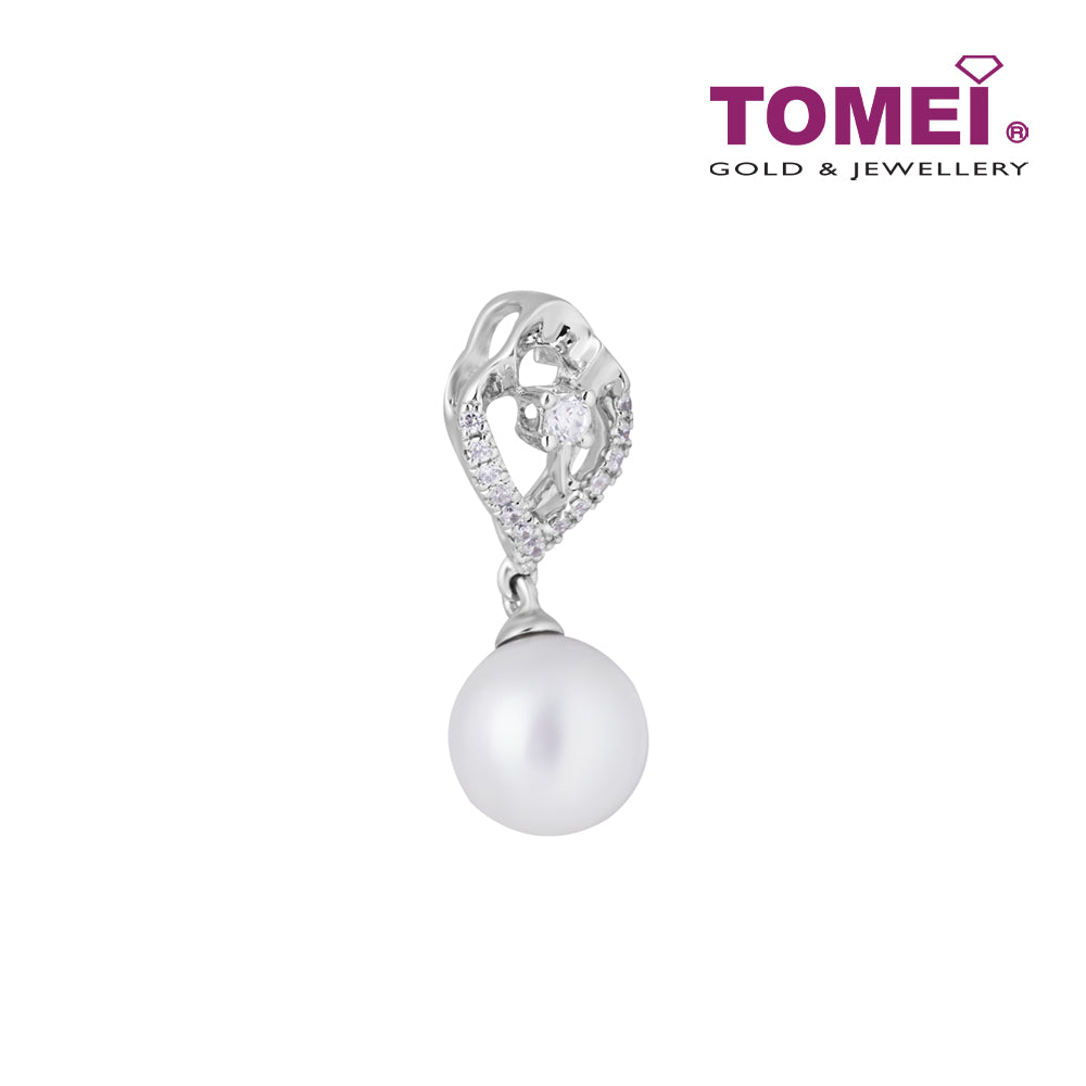 TOMEI Pearl Diamond Pendant Set White Gold 375+585