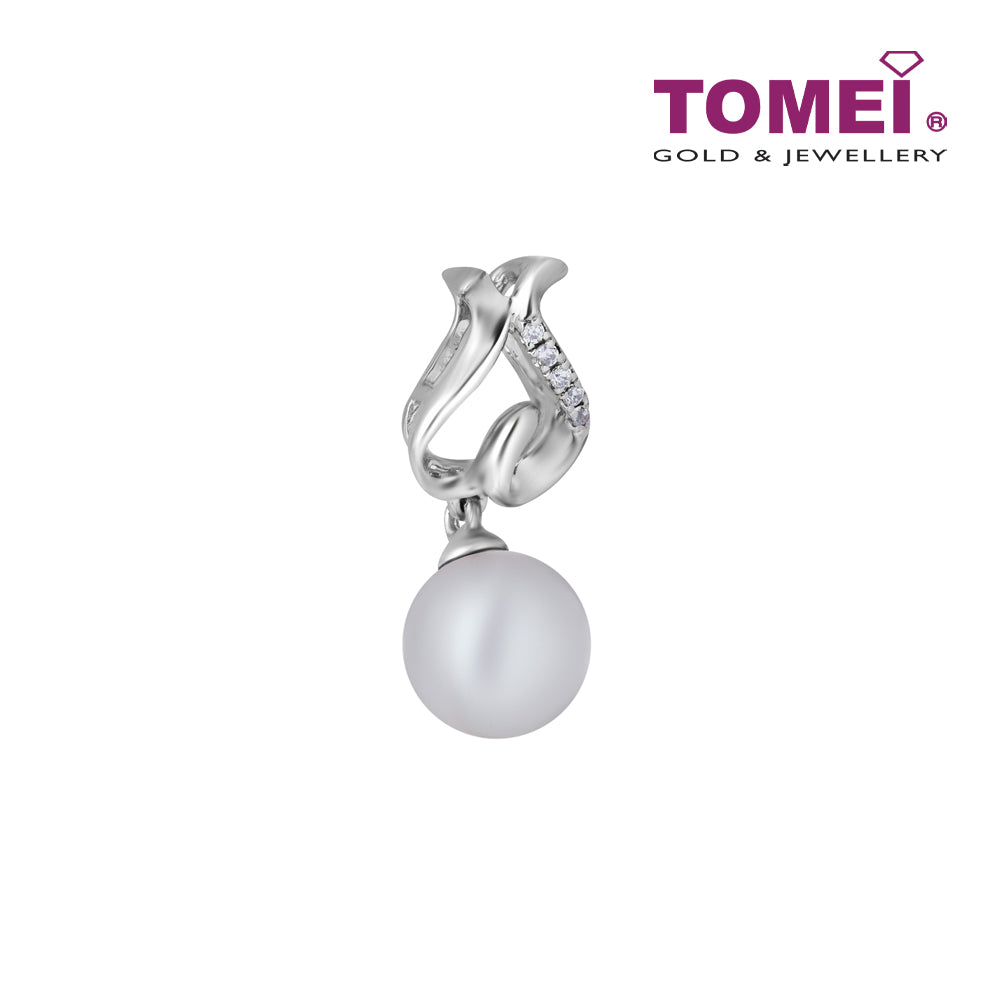 TOMEI Pearl Diamond Pendant Set White Gold 375+585