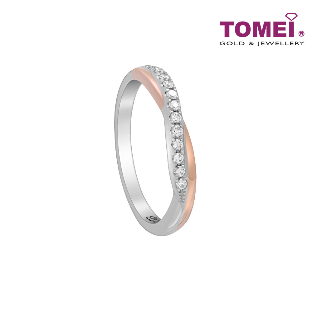 TOMEI EB Evermore Ring For Her, White+Rose Gold 750