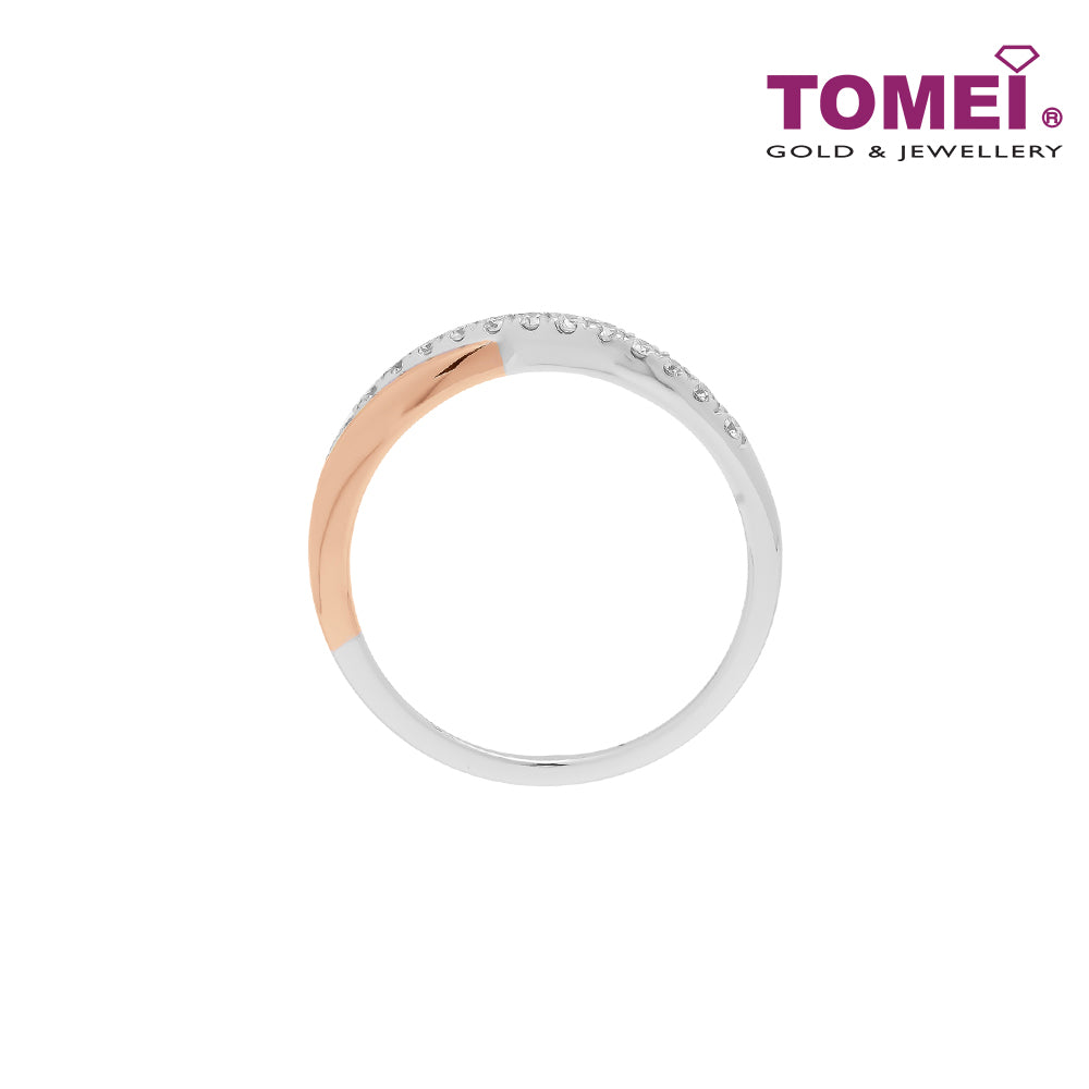 TOMEI EB Evermore Ring For Her, White+Rose Gold 750