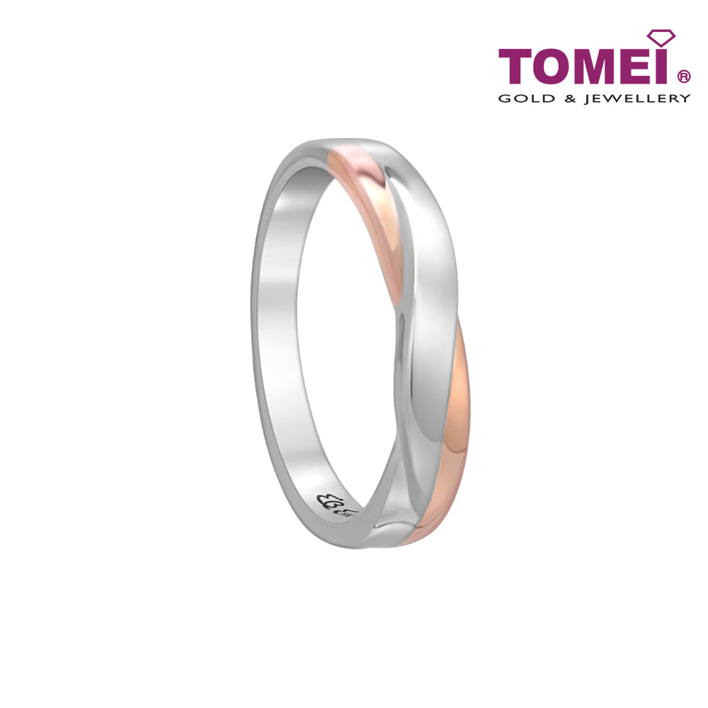 TOMEI EB Evermore Ring For Him, White+Rose Gold 750