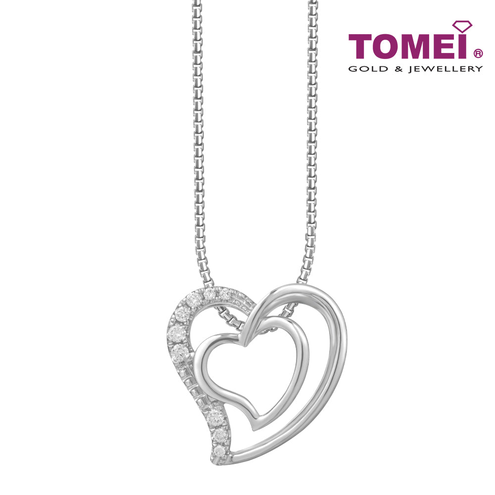 TOMEI Love Is Beautiful Collection Pendant Set, White Gold 585