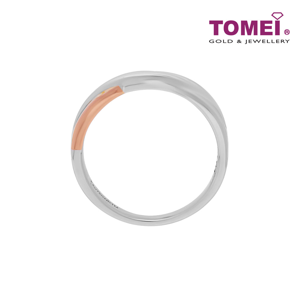 TOMEI EB Evermore Ring For Him, White+Rose Gold 750