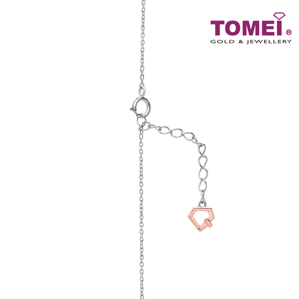 TOMEI Love Joins Us Together Ruby Necklace, White Gold 585