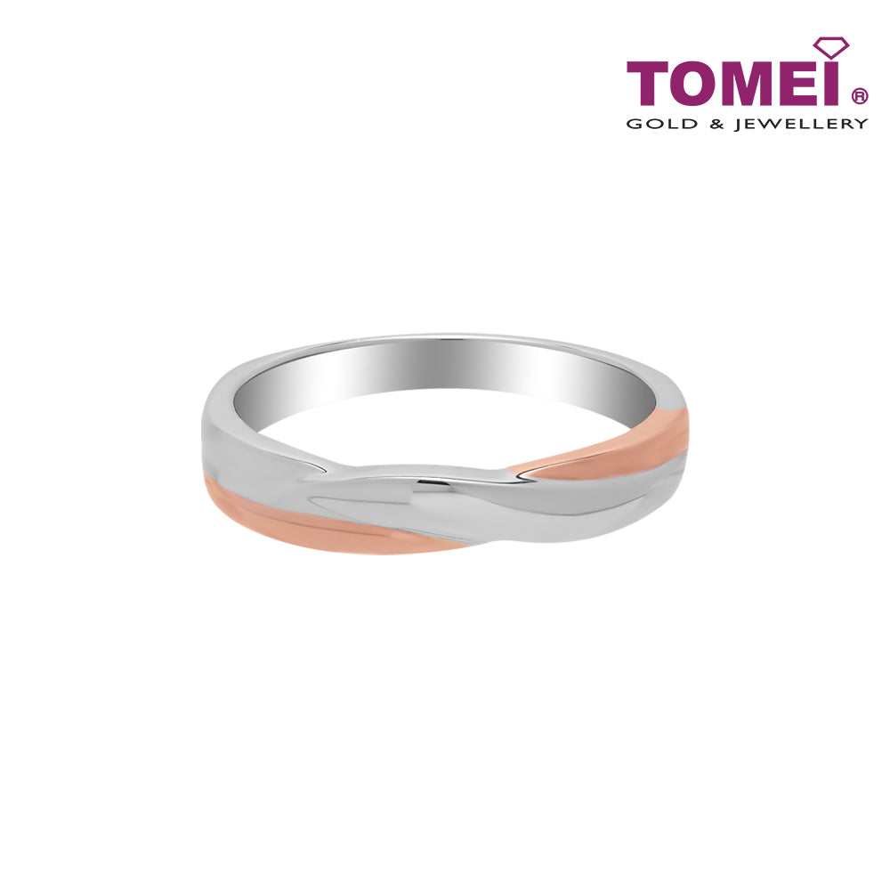 TOMEI EB Evermore Ring For Him, White+Rose Gold 750