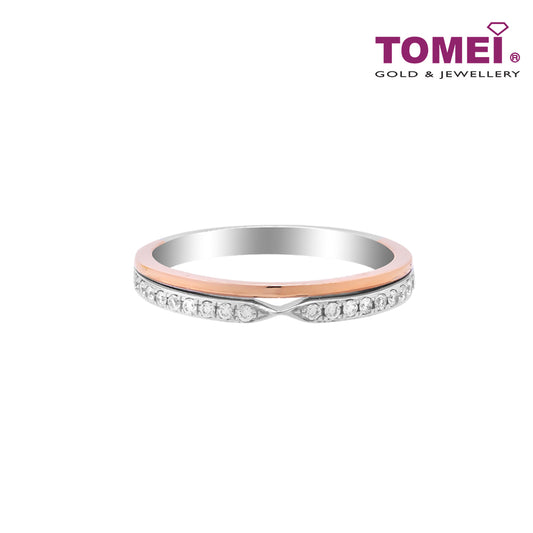 TOMEI EB Evermore Ring For Her, White+Rose Gold 750