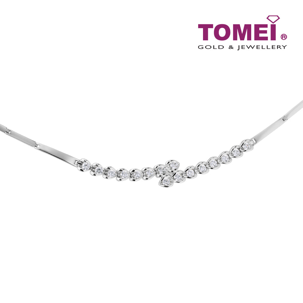TOMEI 心心相印 Heart to Heart Diamond Bracelet White Gold 750