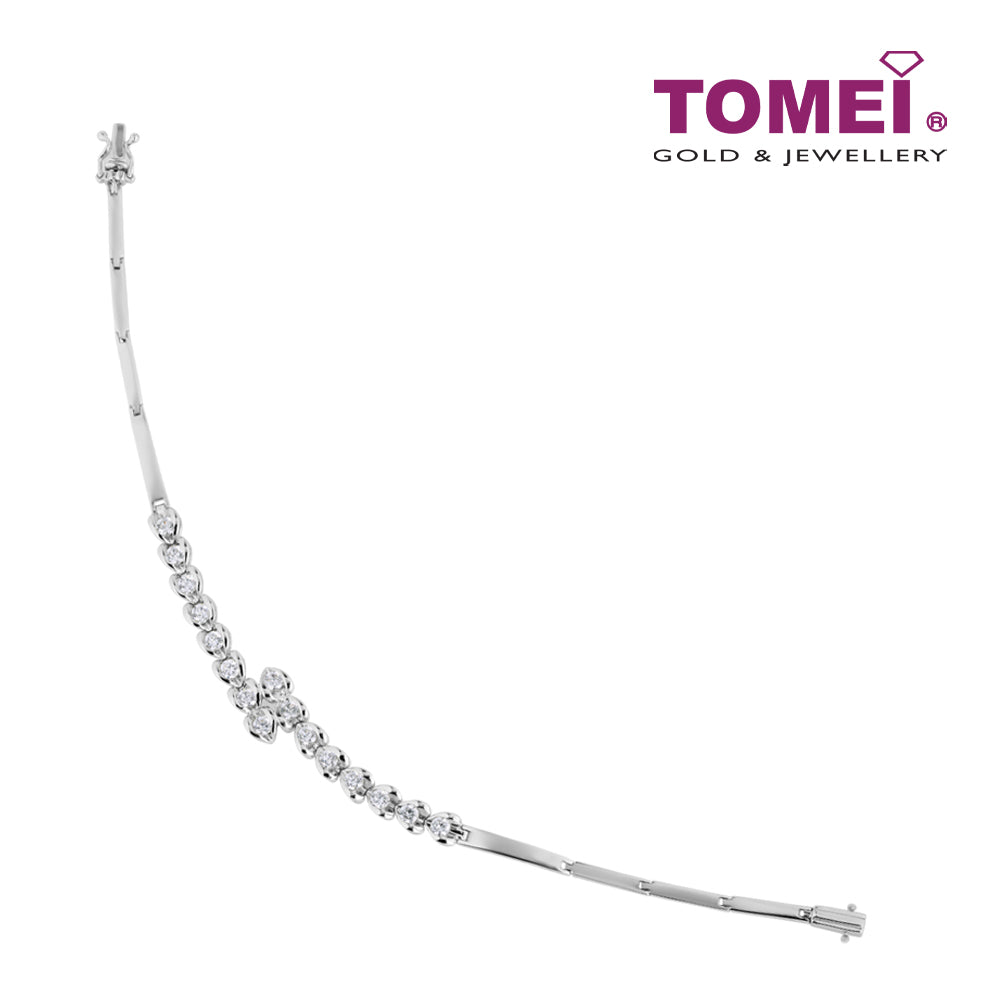 TOMEI 心心相印 Heart to Heart Diamond Bracelet White Gold 750