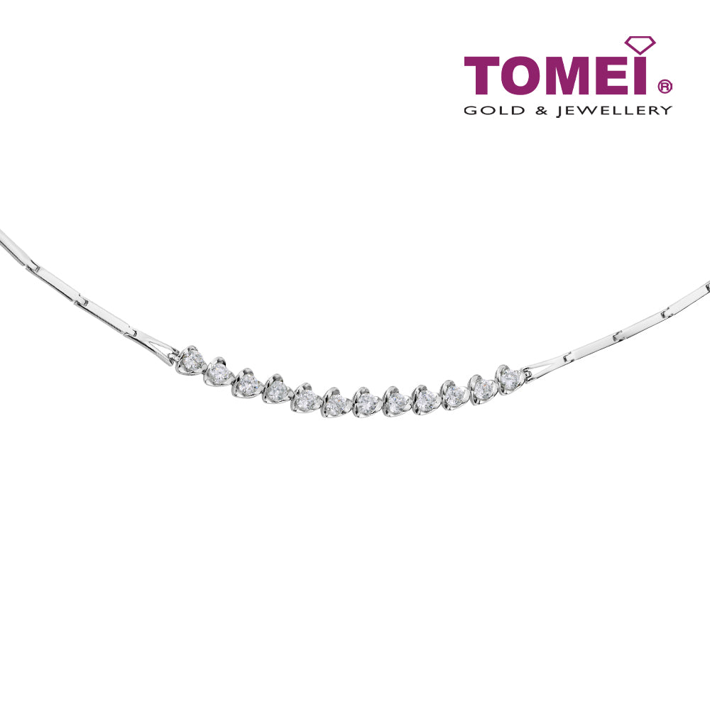 TOMEI 心心相印 Heart to Heart Diamond Bracelet White Gold 750