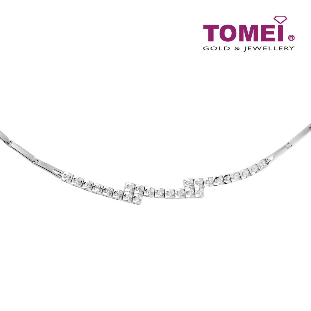 TOMEI Tower Collection, Diamond Bracelet White Gold 375