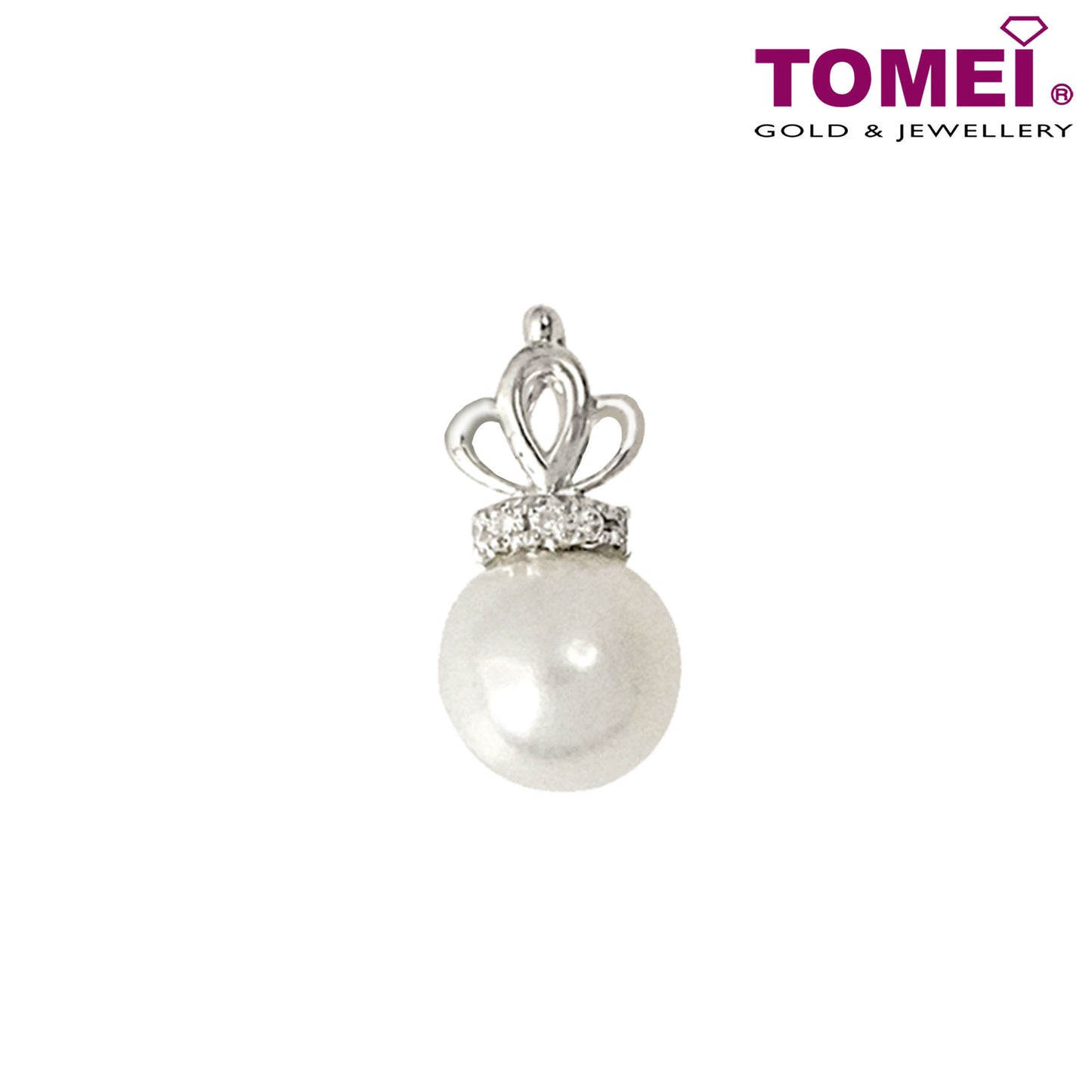 True Love Diamond Pendant | Tomei White Gold 585 (14K) (P5618)