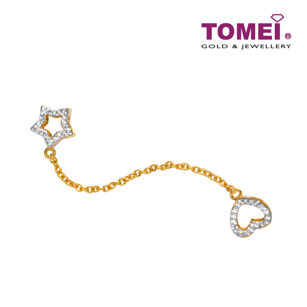 TOMEI Star of My Love Charm, Yellow Gold 916
