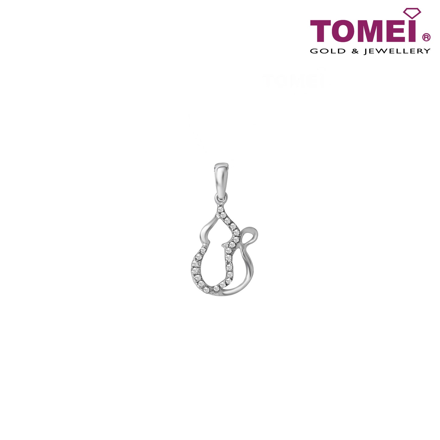 TOMEI Timeless Sparkle Diamond Pendant Set | White Gold 375