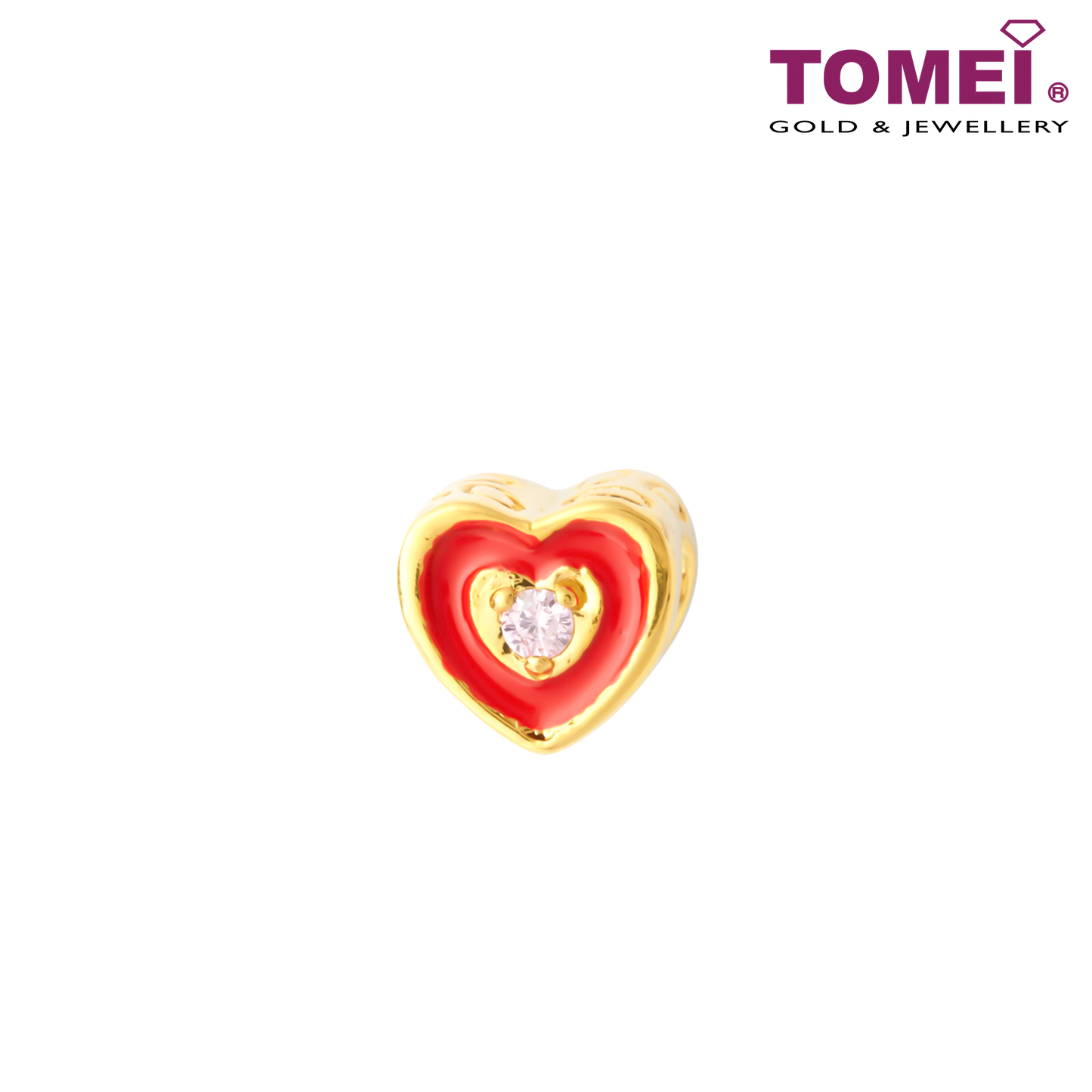 TOMEI Stolen Heart Charm | Tomei Yellow Gold 916 (22K)
