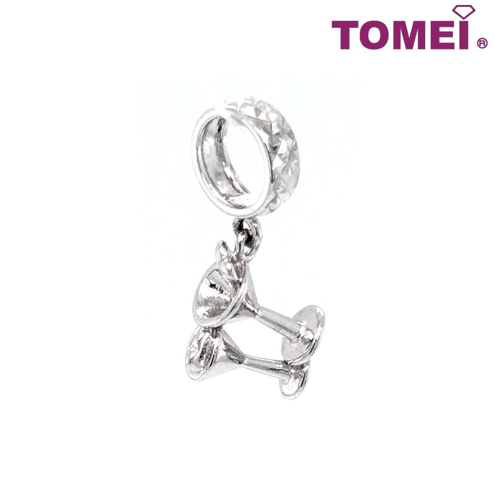 TOMEI Love Potion Cocktail Charm, White Gold 585