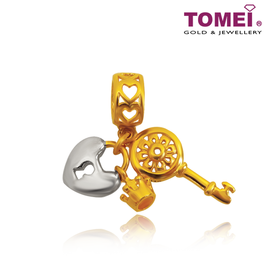 TOMEI Unlock Your Heart Charm | Colors of Memories | Yellow Gold 916