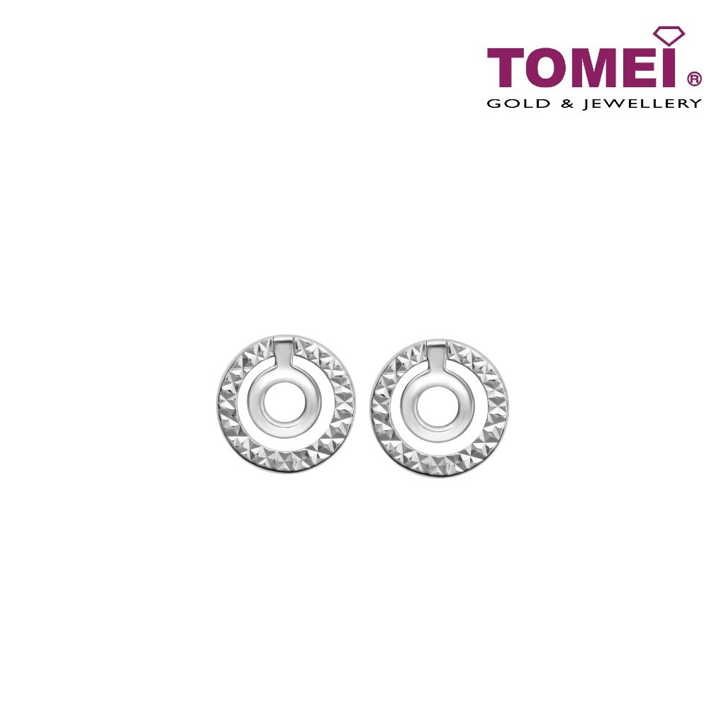 TOMEI 2-Way Earrings, White Gold 585 (E2121)