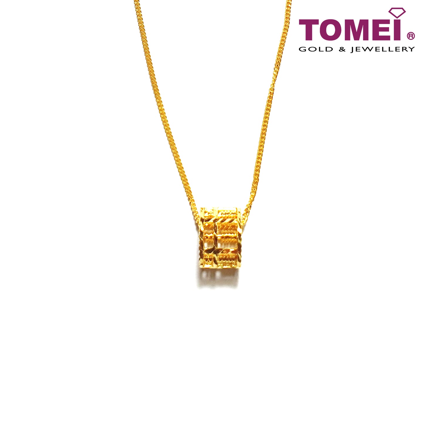 TOMEI Rolling Wealth Abacus Pendant, Yellow Gold 916