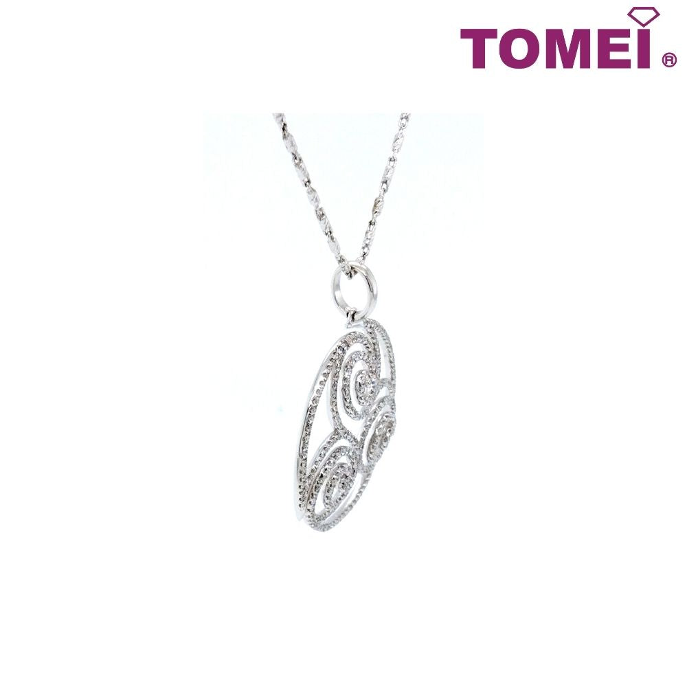 TOMEI Triplicity of  Waves with Razzmatazz Pendant, Diamond White Gold 750 (P3929)