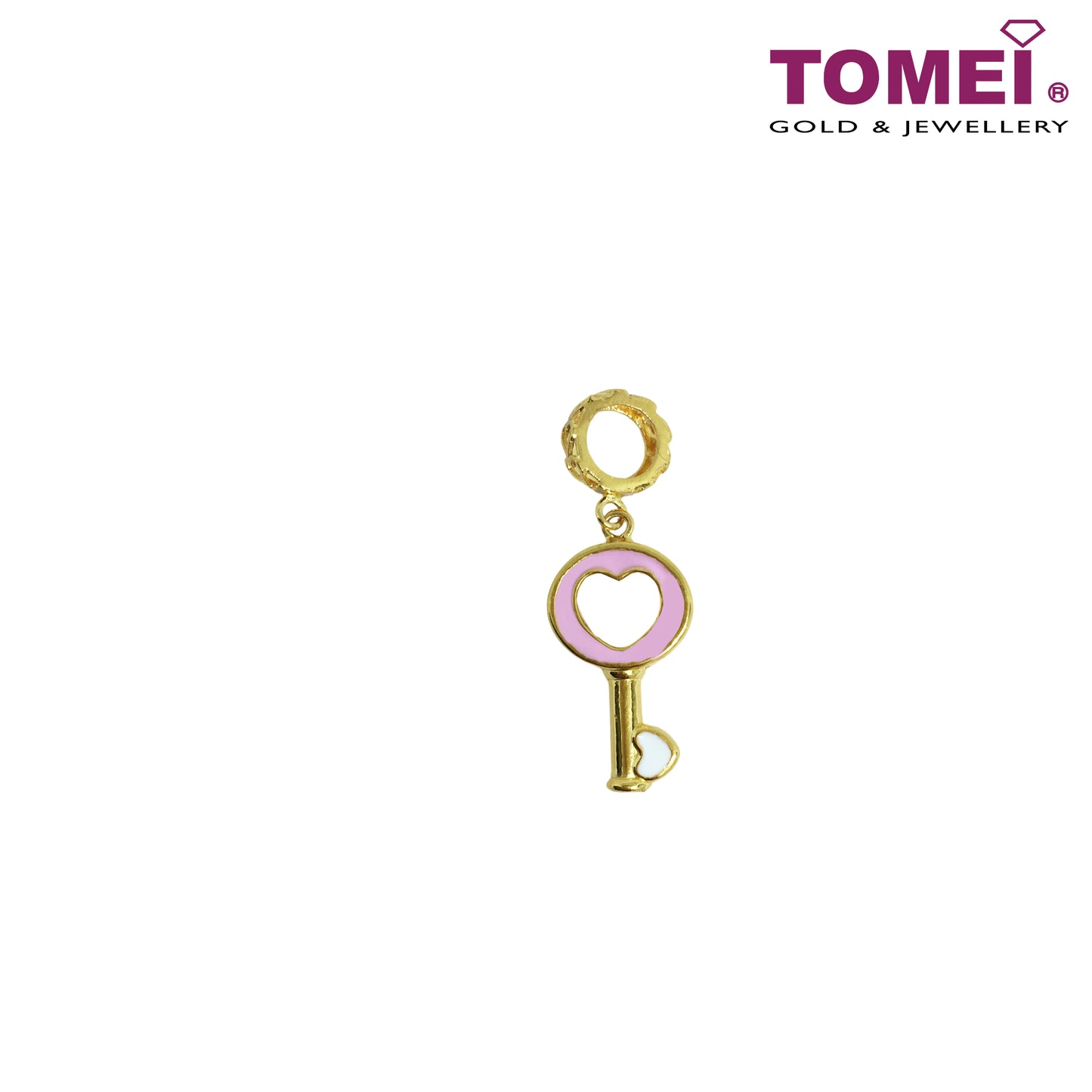 TOMEI The Giving Key of Love 2-Way Charm, Yellow Gold 916