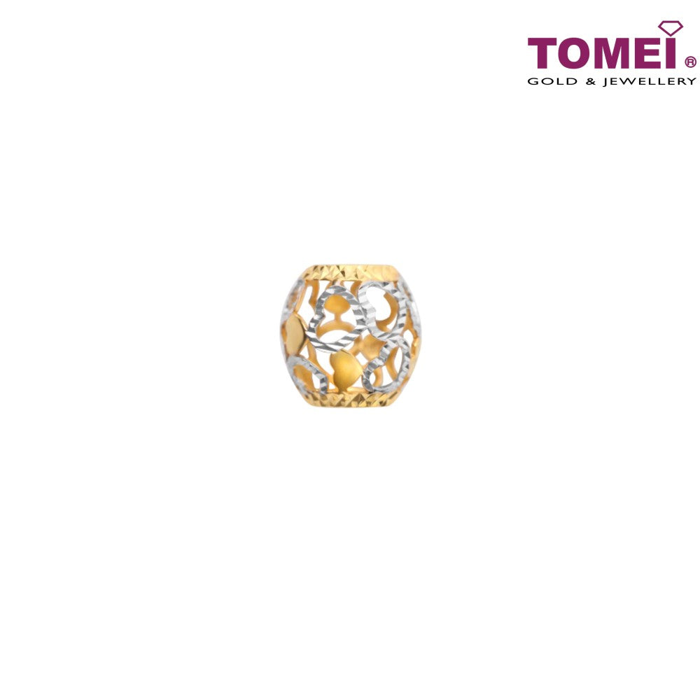 TOMEI Pottery of Joyous Hearts Charm, Yellow Gold 916
