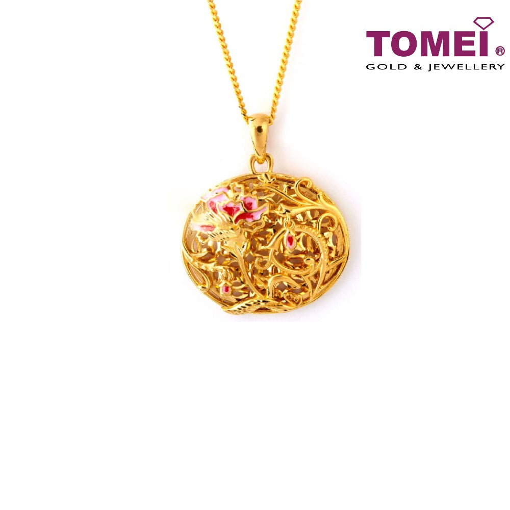 TOMEI Pendant of Opus in Florescence Splendour, Yellow Gold 916