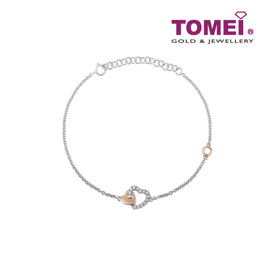 TOMEI Diamond Bracelet I White and Rose Gold 585