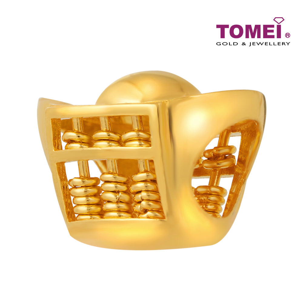 TOMEI Ingot Abacus Charm, Yellow Gold 916