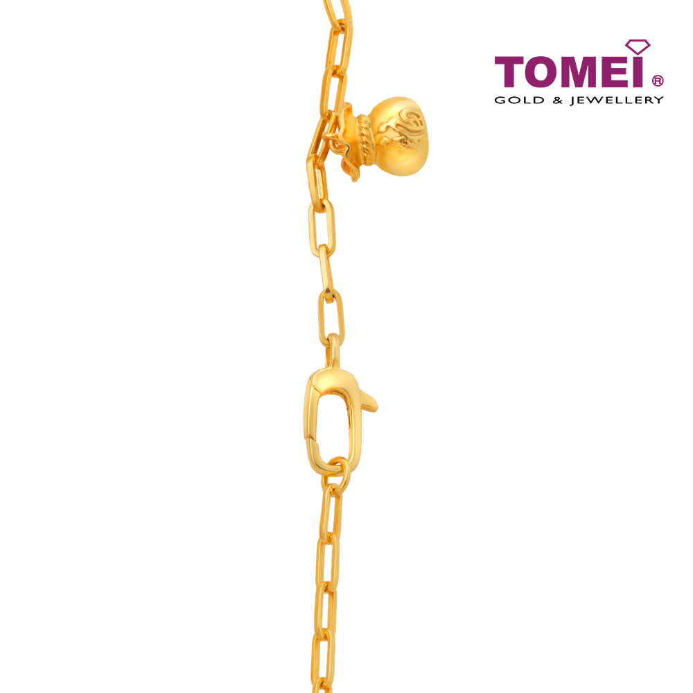 TOMEI Abacus & Money Bag Bracelet, Yellow Gold 916