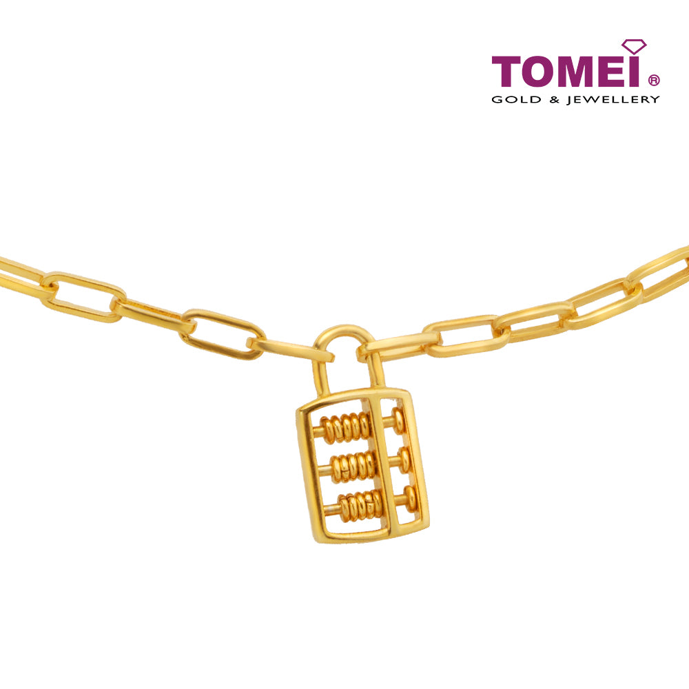 TOMEI Abacus & Money Bag Bracelet, Yellow Gold 916