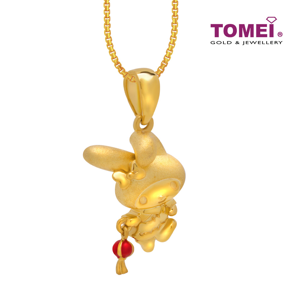 TOMEI X SANRIO My Melody With Tang Lung Pendant, Yellow Gold 916